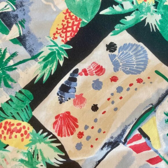 TALBOTS PETITE PENCIL SKIRT TROPICAL SZ 16 FLAMINGO PINEAPPLES BEACHY VACAY CHIC - Picture 6 of 7